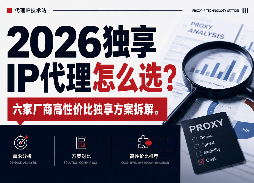 2026独享IP怎么选？六家国内厂商高性价比独享方案拆解