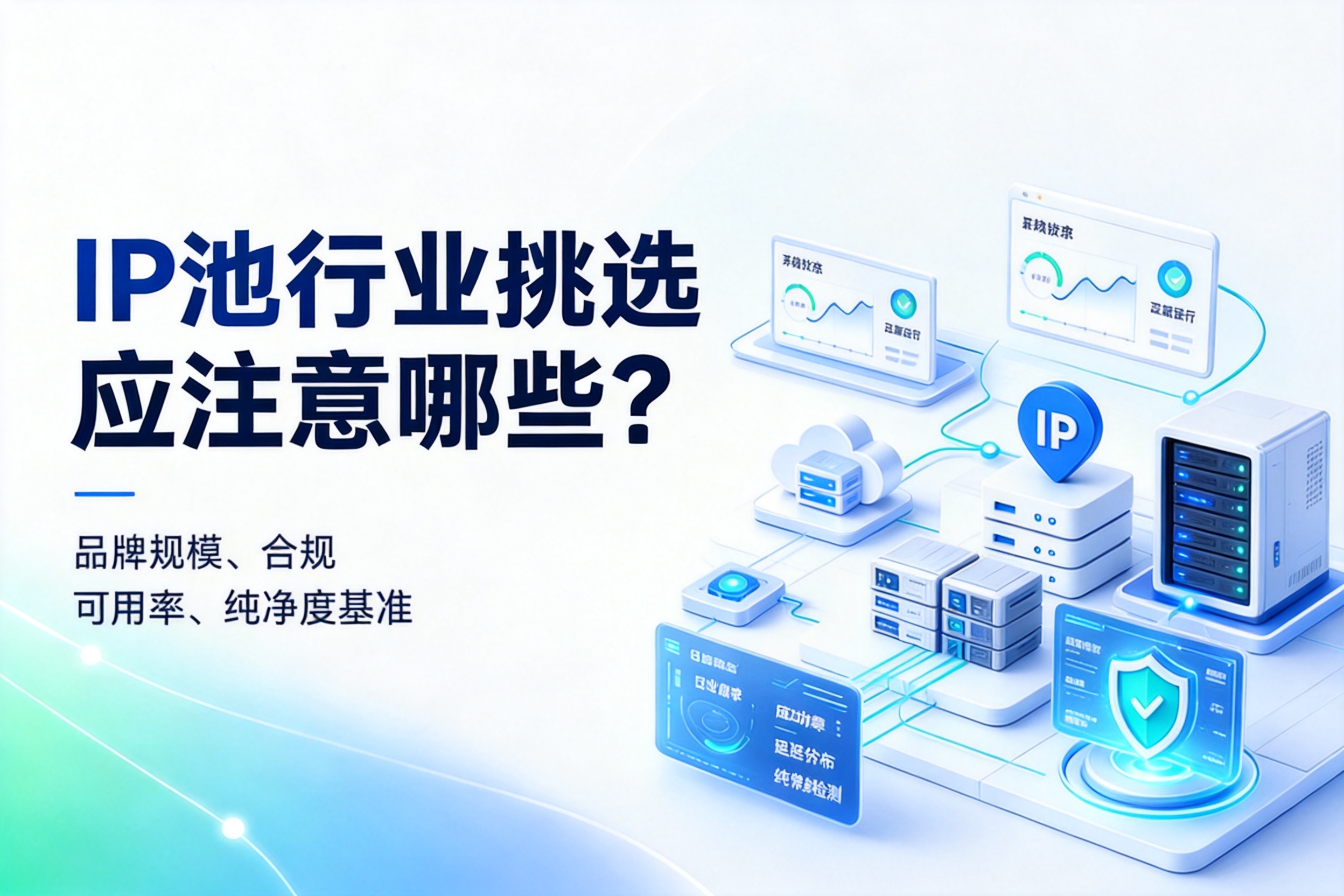 IP池行业挑选应注意哪些？品牌规模、合规、可用率、纯净度基准