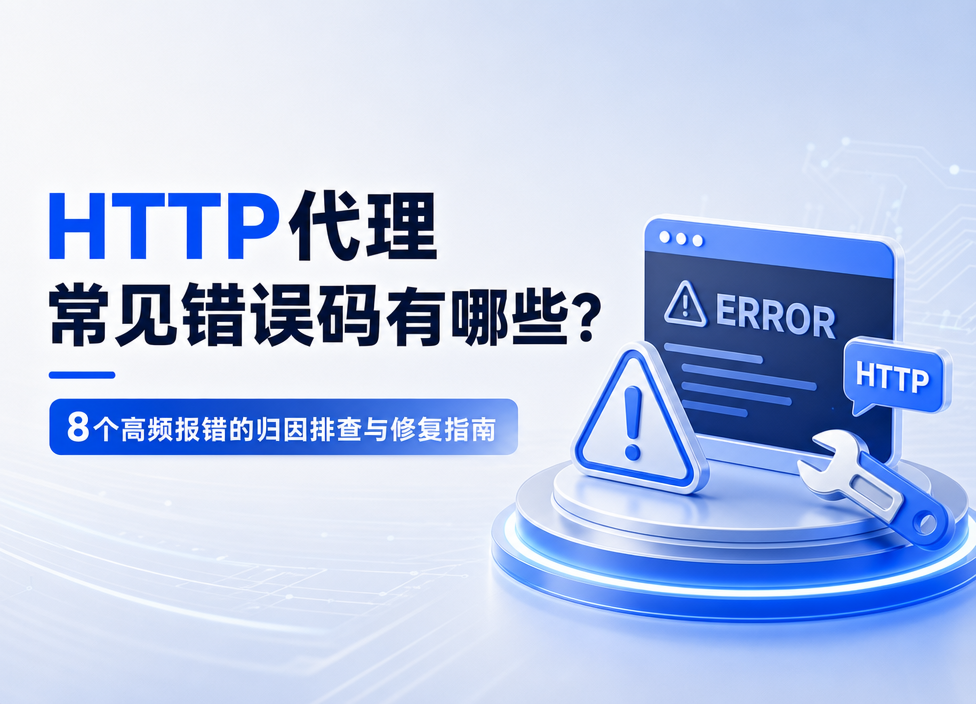 HTTP代理常见错误码有哪些？8个高频报错的归因排查与修复指南