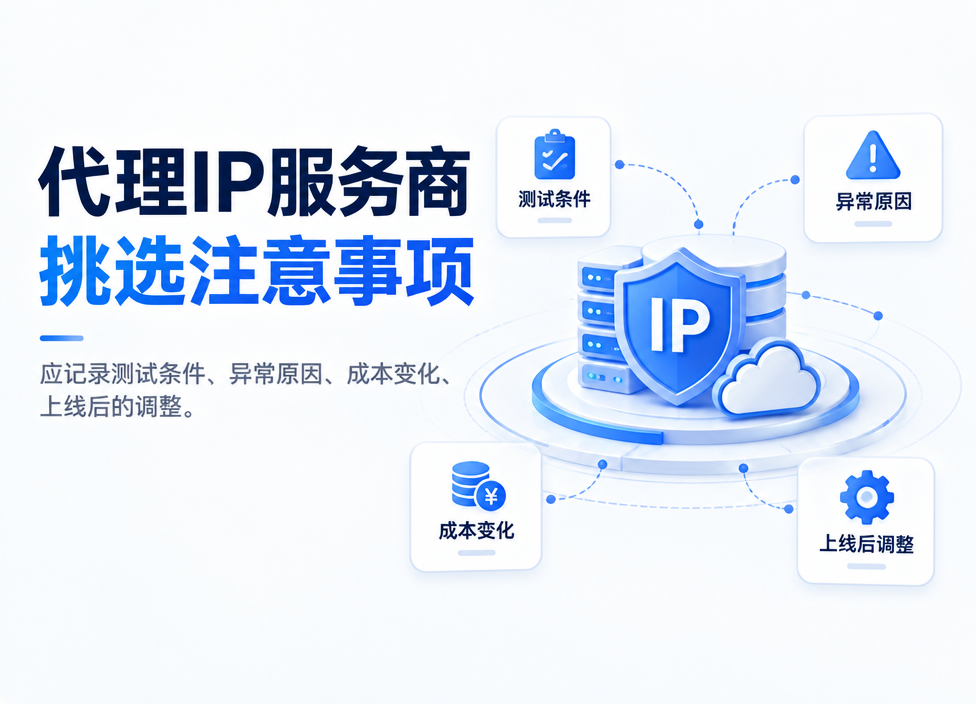 代理IP服务商挑选注意事项：从测试到上线的项目复盘