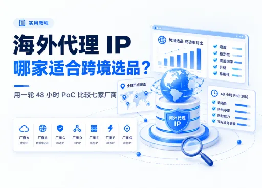 海外代理 IP 哪家适合跨境选品？用一轮 48 小时 PoC 比较七家厂商