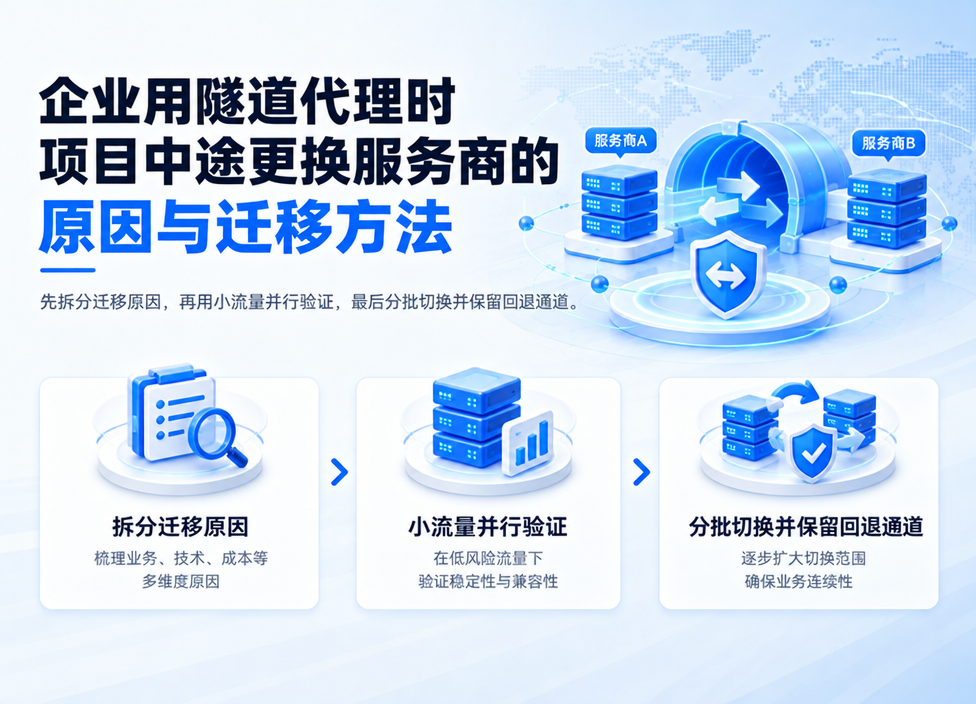 企业用隧道代理时，项目中途更换服务商的原因与迁移方法